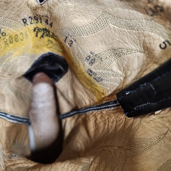 TONY LAMA Style 2923 Mens Size 13AA Black Leather Longhorn Cowboy Western Boots - Picture 16 of 16